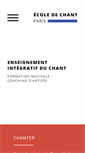 Mobile Screenshot of ecoledechant-paris.com